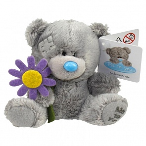 Плюшевый Мишка с цветочком Me to You, 9 см. (1toy, Т15162)